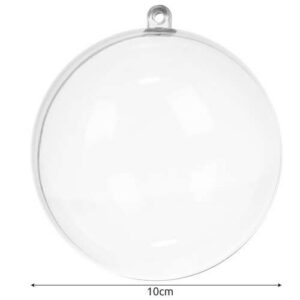 Kaunistus Läbipaistev plastikkuul /meisterdamiseks/ 10 tk 12 cm
