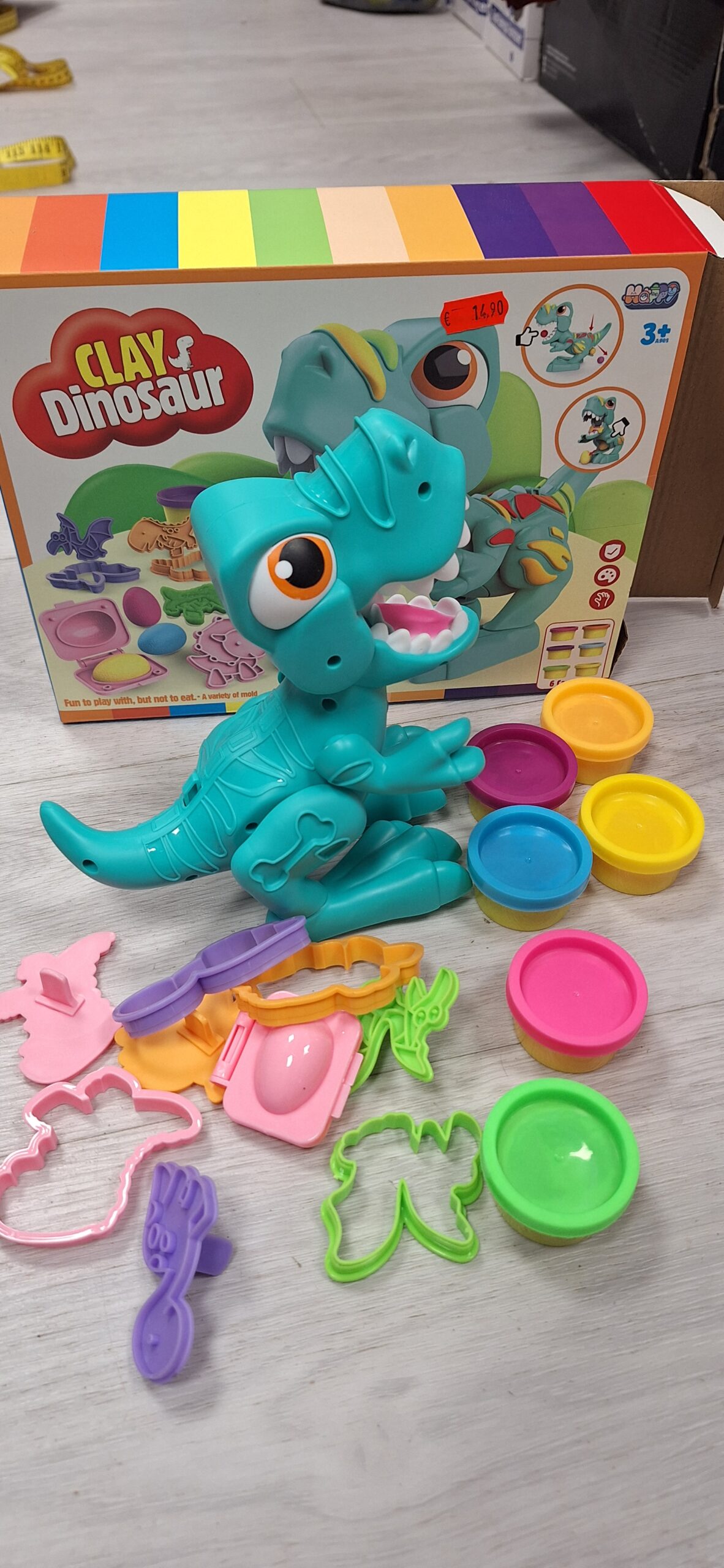 Meisterdamise komplekt Dinosaurus+vormid+voolimismassid - Pilt 3