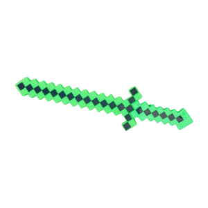 Minecraft teemaline mõõk/heli ja valgusega/ roheline