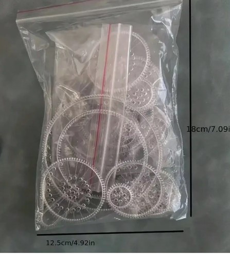 Spirograafia/mustri joonistamise komplekt 22 detaili - Pilt 2