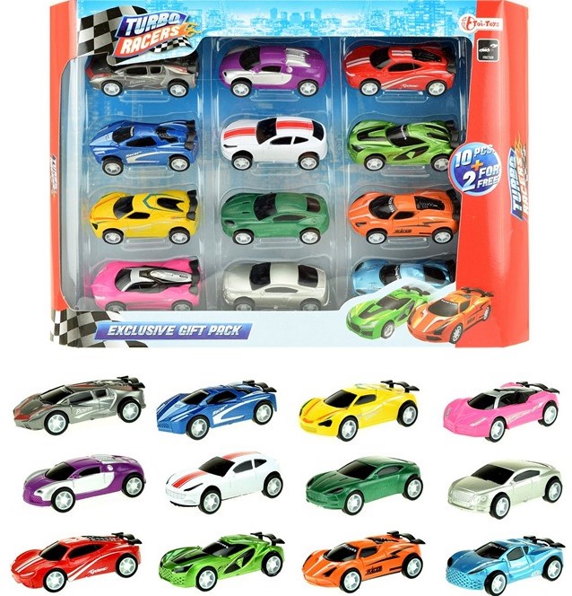 Turbo Racers superautode komplekt (tagasitõmbe mootoriga)
