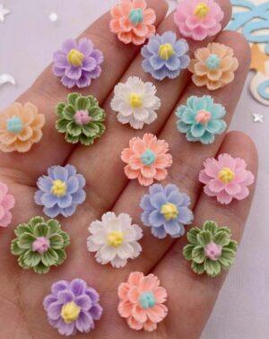 Akrüül lilled mix  ca 13 mm, 30 tk