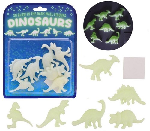 Pimedas helendavad dinosauruste figuurid