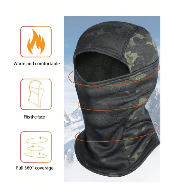 SOE mask/kiivrialune mikrofiiber mask must kamuflaaž - Pilt 2