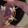 Kõrva cuff kuldne liblikas (1tk ja ei eelda kõrvaauku)