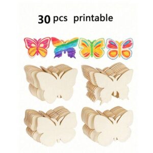 30 tk puidust liblikad 10x7 cm
