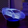 LED öölamp Sportauto (mitmevärviline)