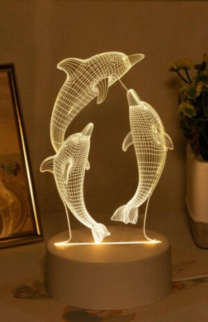 LED öölamp Delfiinid soe valgus