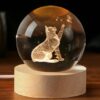 Led öölamp Kassi kuul 6 cm (soe valgus)