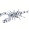 3D prinditud skorpion hõbedane 21x11 cm