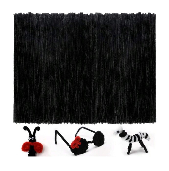Karvane meisterdamise traat 100 tk pakis 30 cm MUST