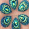 Akrüülist kaunistused 10 tk  1,8x2,5 cm