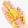 3D prinditud skorpion kollane 21x11 cm