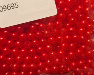 Akrüülpärlid 6 mm ca 400 tk punased