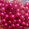 Akrüülpärlid 10 mm ca 90 tk  fuksia roosa