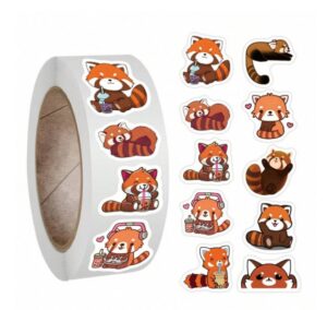 Kleebiserull Punane panda 500 tk