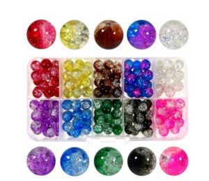 Mõralised klaaspärlid 150 tk värvide mix karbis suurus 8 mm! 1