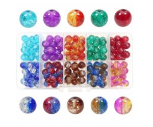 Mõralised klaaspärlid 150 tk värvide mix karbis suurus 8 mm! 3