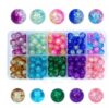 Mõralised klaaspärlid 150 tk värvide mix karbis suurus 8 mm! 4