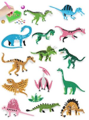 Teemantmaalide/ kleebiste komplekt Dinosaurused