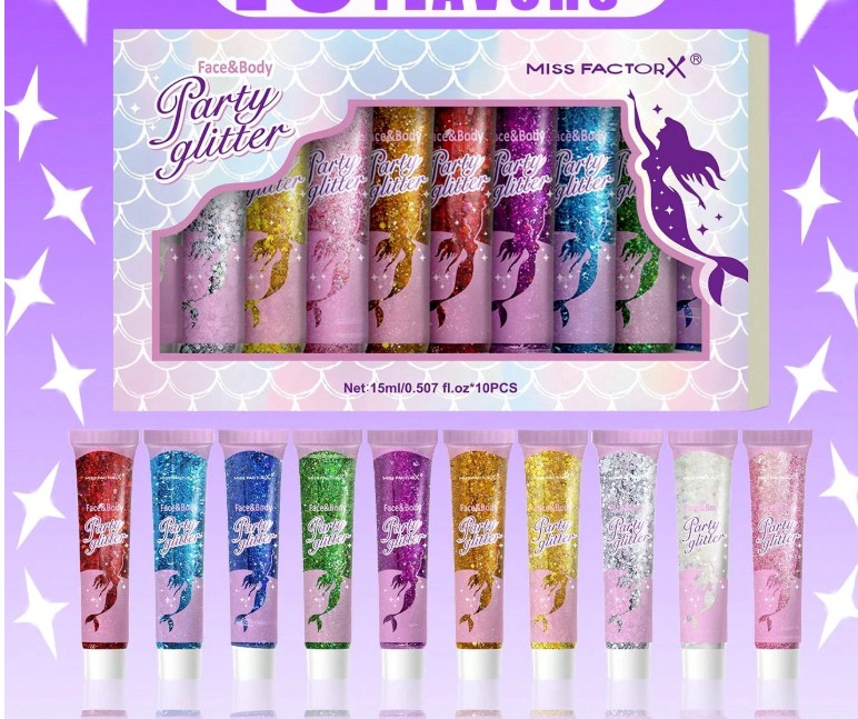 Keha glitter 10 tuubi - Pilt 2