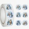 Kleebiserull lumememmed vintage 500 tk 2,5 cm