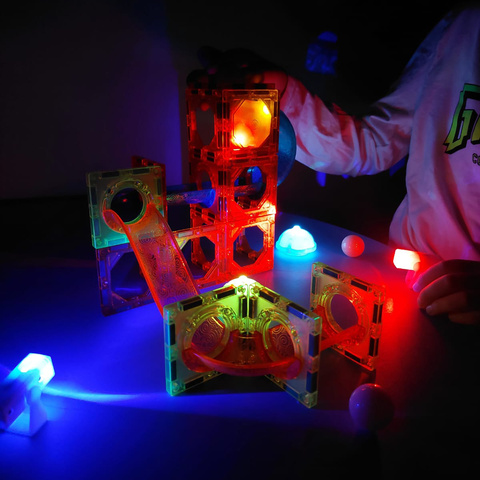 Magnetilised ehitusklotsid 110 detaili LED avlgusega - Pilt 2