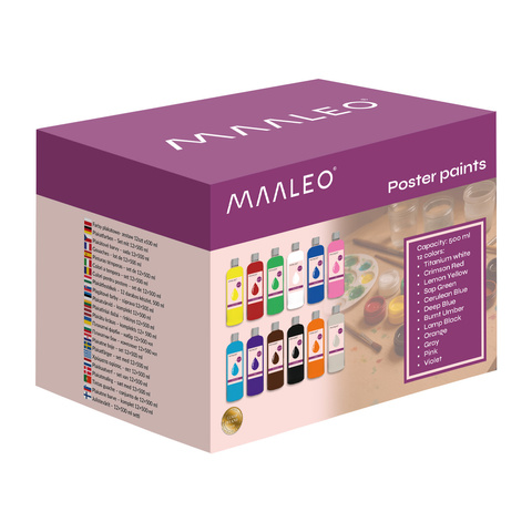 Plakativärvid 12x500 ml - Pilt 2