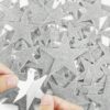 Pehmed tähed kleebised glitteriga 70 tk pakis hõbe
