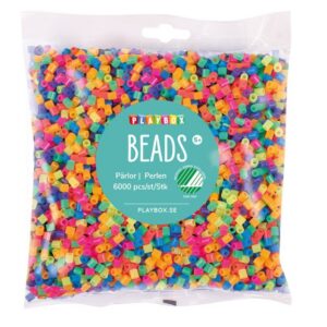 Triigitavad pärlid (väike) mix 6000 tk pakis neon