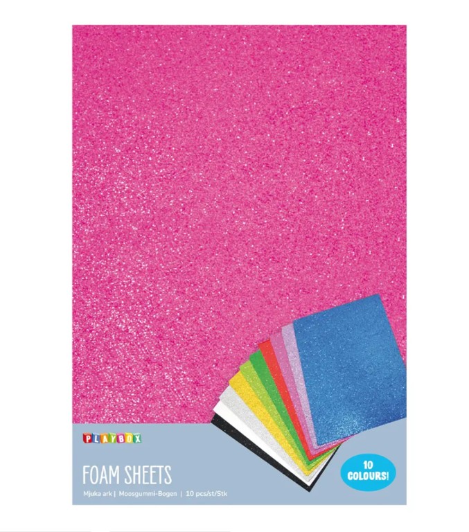 Vahtlehed (paks) glitter 10 lehte A4