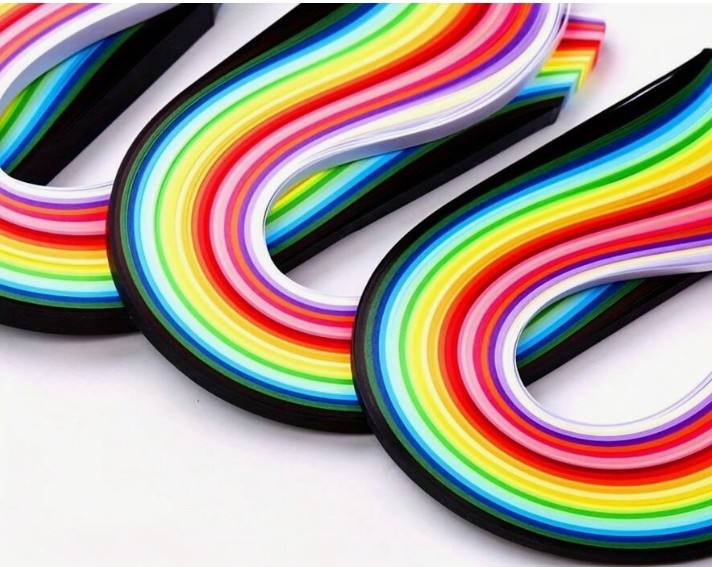 Quilling paberiribad 5 mm 39 cm 260 tk pakis 26 värvi