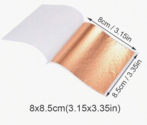 Rose gold hõbedased õhukesed lehed 100 tk 9x9 cm